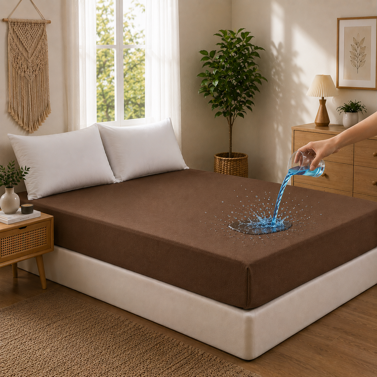 🛏️ Keep Your Mattress Fresh, (Brown) Clean & Protected!