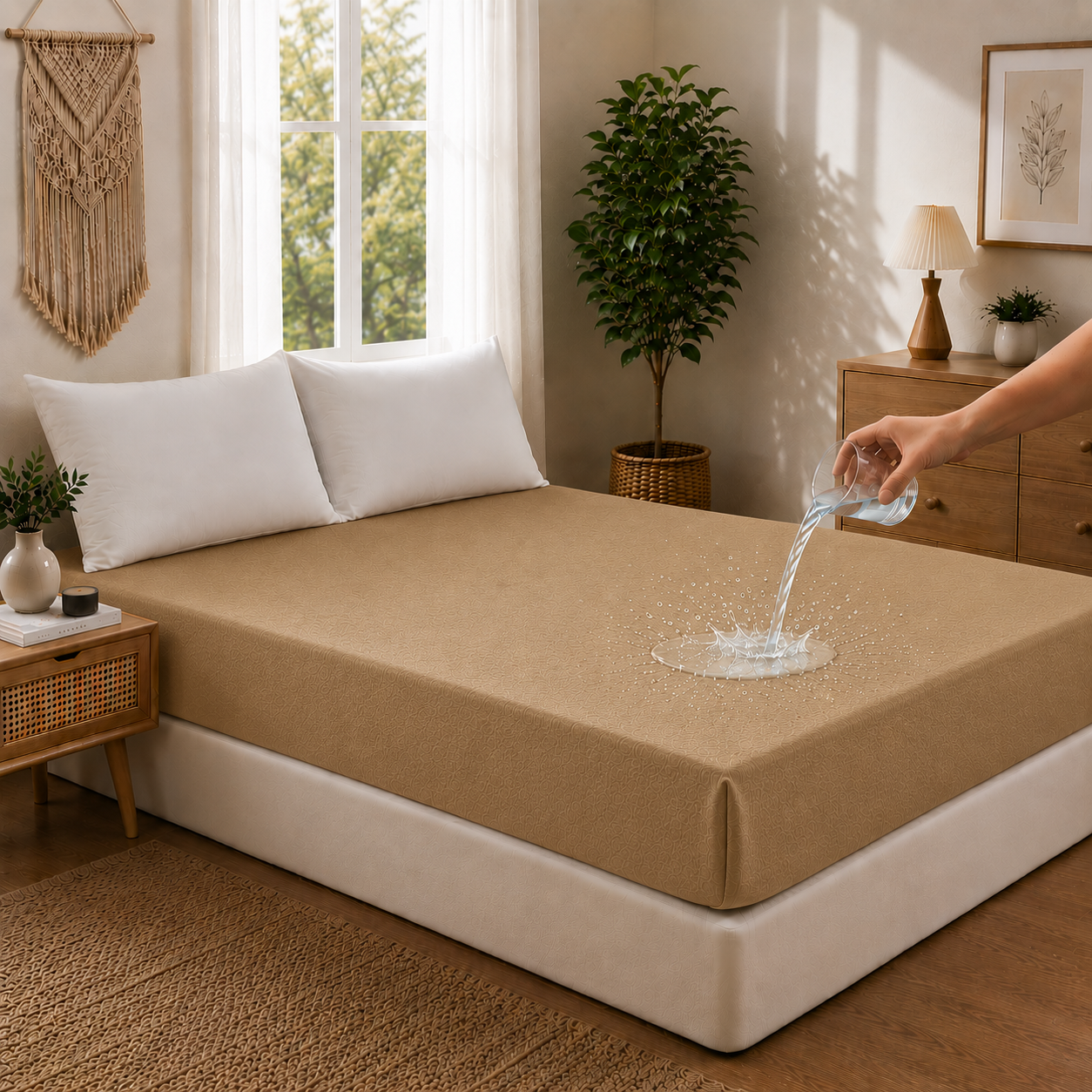 🛏️ Keep Your Mattress Fresh,(Brown) Clean & Protected!