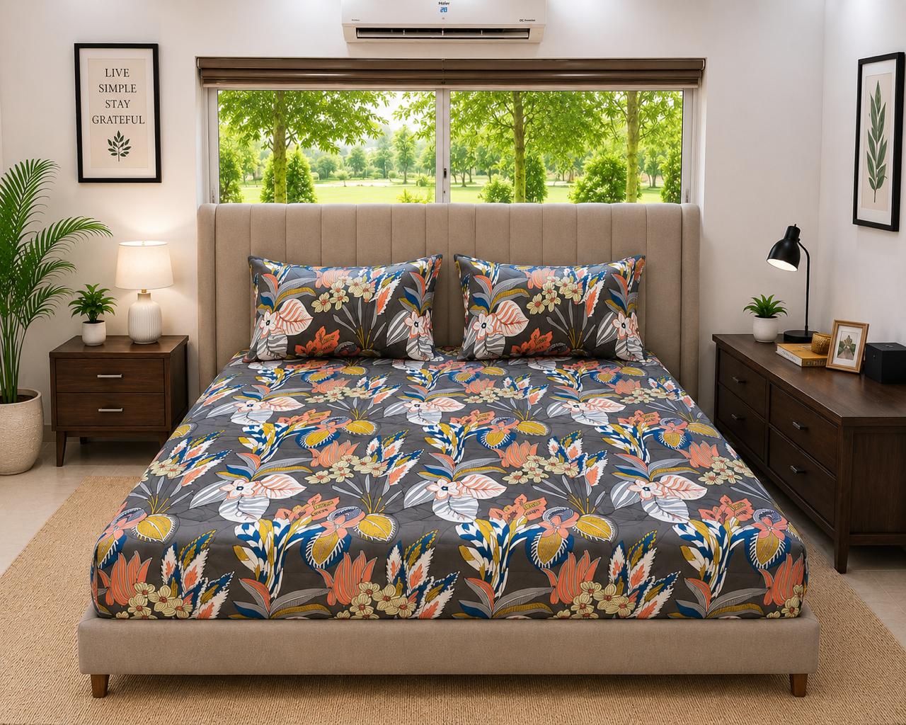 🛏️ Premium Fitted Bedsheet – Soft &amp; Perfect Fit for Every Mattress (Copy)