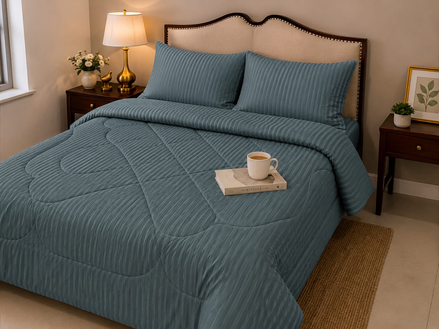 Premium Strip Comforters | Brown