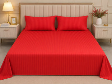 Premium Strip Bed Sheet Set