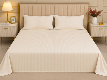 Premium Strip Bed Sheet Set